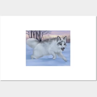 Frolicking Marble Fox Posters and Art